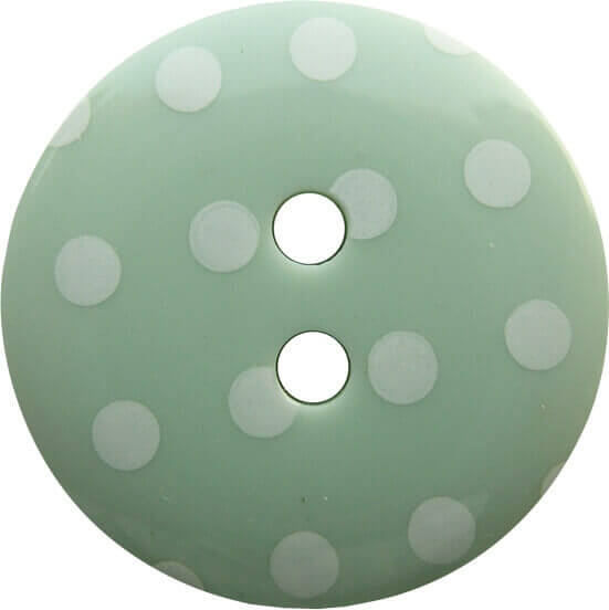 Spotty Buttons - Light Green 35mm