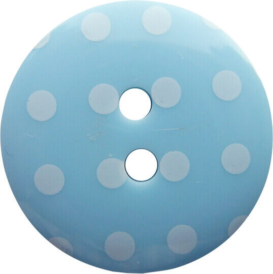 Spotty Buttons - Light Blue 35mm