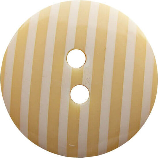 Striped Buttons - Lemon 35mm