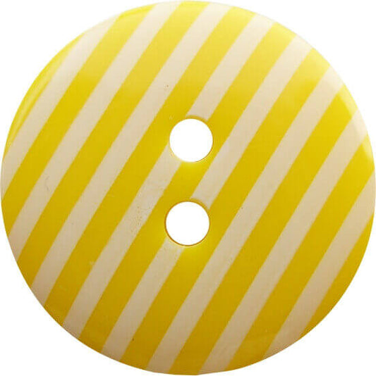 Striped Buttons - Yellow 35mm