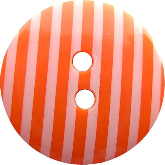 Striped Buttons - Orange 35mm