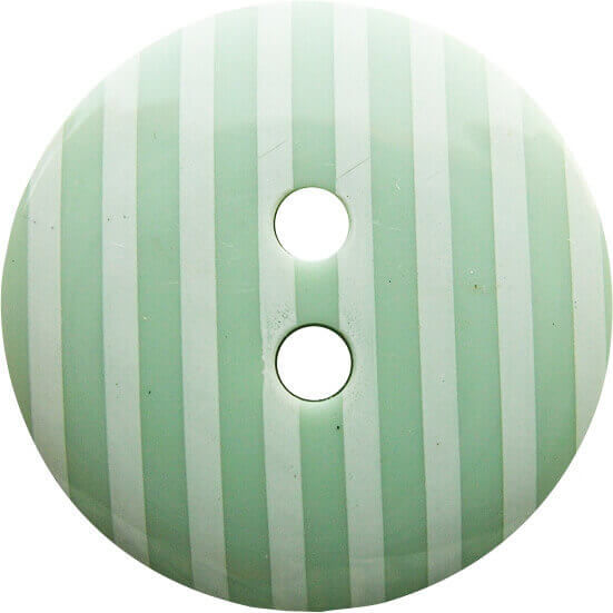 Striped Buttons - Light Green 35mm