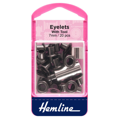 Hemline Eyelets 7mm Black