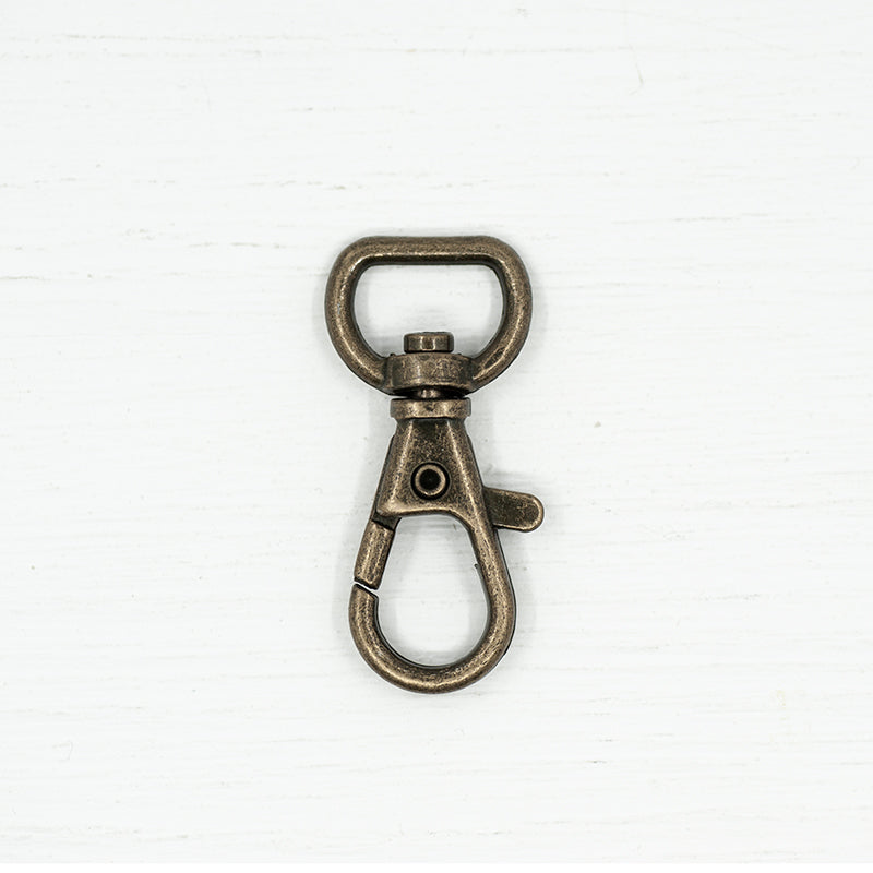 13mm Metal Snap Hooks  Antique Brass