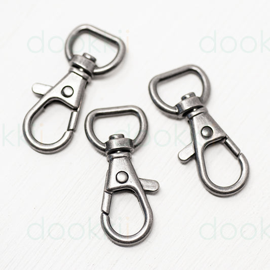 13mm Metal Snap Hooks  Antique Silver