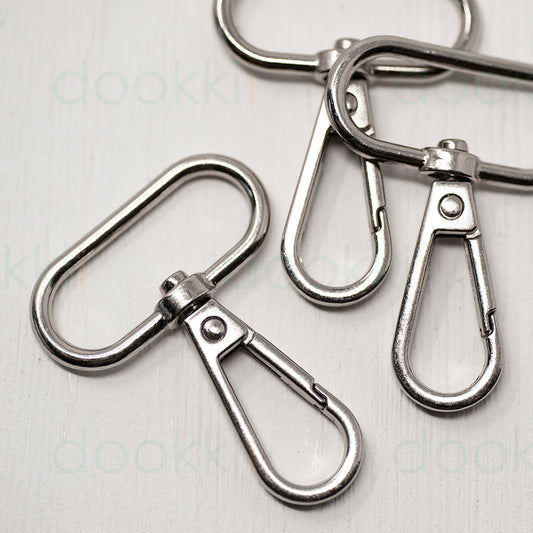 32mm Metal Snap Hooks  Silver