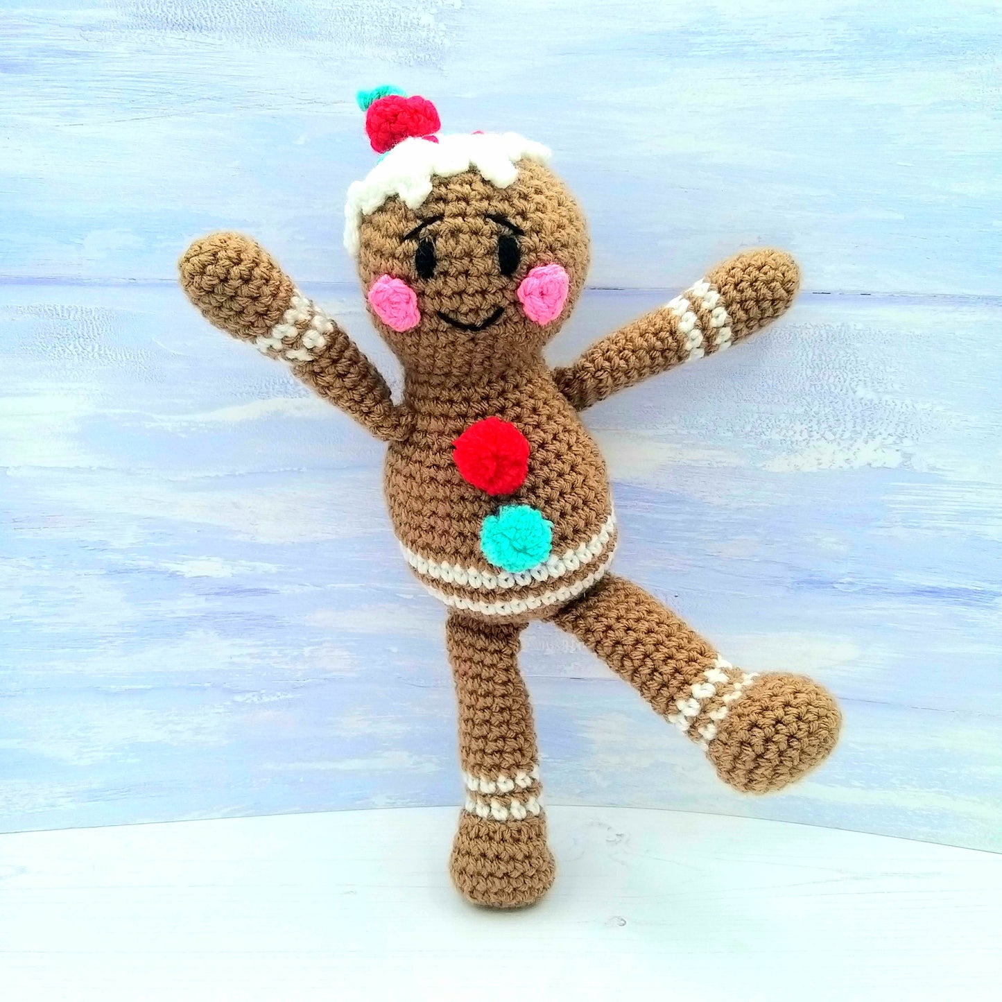 Wee Woolly Wonderfuls - George The Gingerbread Boy Crochet Pattern