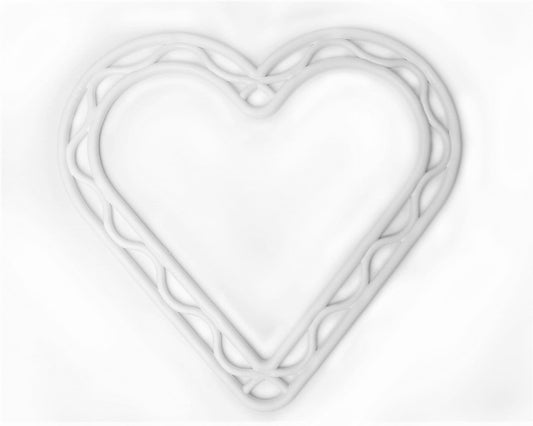 Heart wreath base - White - 22cm